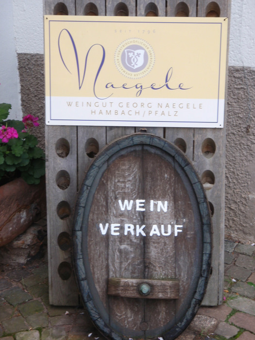 Old wine barrel covers used for marketing.
